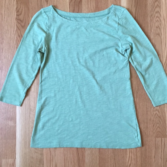 LOFT Green Cotton Top Size XS - Picture 1 of 6